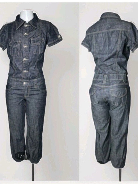 Baby Phat Pants - Y2K baby phat black denim jumpsuit